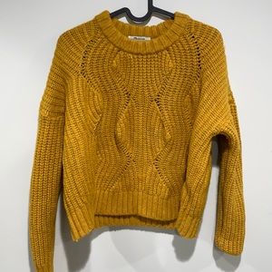 Fuzzy golden yellow Madewell sweater